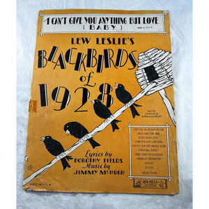 Vintage Sheet Music 1928 Can't Give You Anything But Love Baby Blackbirds Leslie